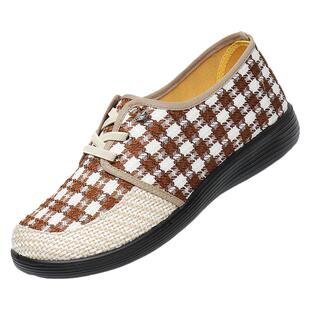 2022年春新款老北京布鞋女妈妈单鞋圆头休闲防滑软底百搭平底布鞋