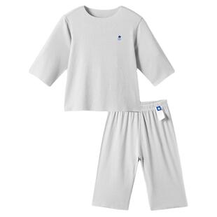 babycare儿童山茶花长袖家居服一体织睡衣秋冬男女童秋衣秋裤套装