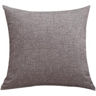 纯色加厚亚麻沙发抱枕靠垫客厅靠枕车大号靠背办公室抱枕套不含芯