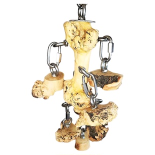 中大型鹦鹉耐啃咬玩具超硬山茶木硬木磨嘴解闷发泄大串鸟笼挂配件