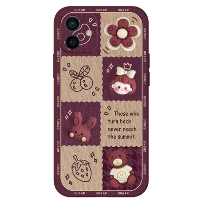 早日退休红米note8手机壳M1906G7E直边液态硅胶软RedmiNote8 pro全包镜头防摔保护套note7pro卡通Note7侧边图