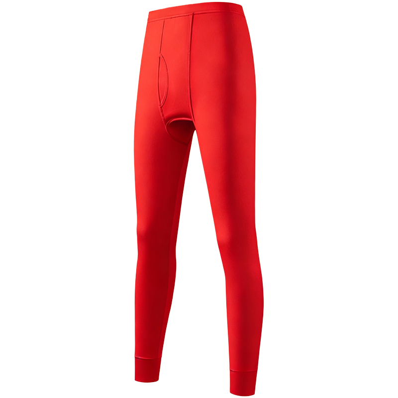 浪莎男士本命年大红色秋裤男款纯棉2026属马年打底保暖裤结婚线裤