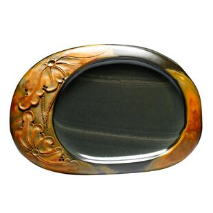 国家非遗歙砚《荷花系列》金皮歙县原石籽料砚台文房四宝书法专用可磨墨石砚墨砚端砚天然老坑高档家用茶盘