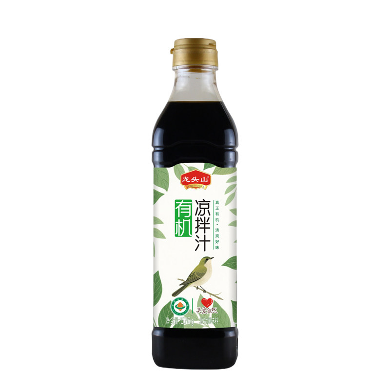 龙头山凉拌汁有机酱油生抽凉菜专用调料佐餐570g瓶装凉拌菜添加