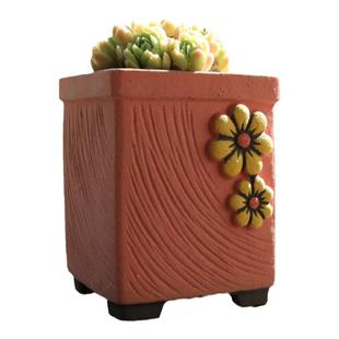 景德镇麦饭石多肉花盆紫砂透气手绘创意个性大号法师群生肉盆包邮