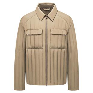【波司登AREAL】2026新款羽绒服男士短款轻薄保暖9高蓬鹅绒竖条纹