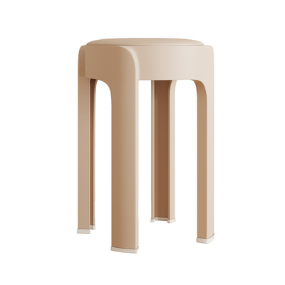 塑料凳子家用可叠放软包圆凳2026