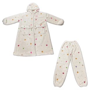 Bananagirl珊瑚绒睡衣女秋冬季新品加厚保暖长袍两件套外穿家居服