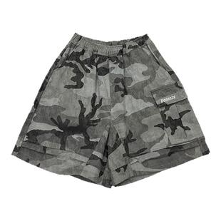 edo一度童装2025夏季新款男童时尚休闲迷彩中裤儿童户外运动短裤