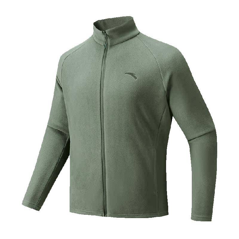 安踏男子摇粒绒立领运动上衣