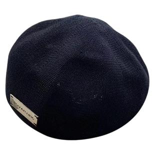 金属标贝雷帽女春夏季日系大头围反戴前进帽透气黑色帽子棒球帽