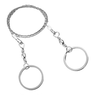 手拉钢丝锯绳据线锯管锯链锯线锯子救生求生户外小型手工钢丝线锯