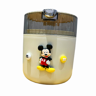 轻奢桌面垃圾桶高颜值家用书桌台子可爱小号果皮收纳桶按压式弹盖