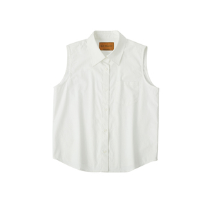 Cycle Document 舒适天丝棉極简衬衣显瘦上衣无袖背心衬衫女夏
