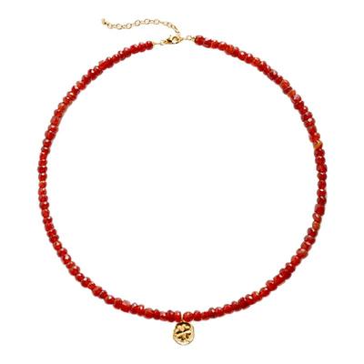 Monica Vinader莫妮卡项链2025本命年小幸运红玛瑙幸运草锁骨链礼