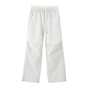 太平鸟高腰工装伞兵裤25冬季宽松挺括三防运动裤休闲裤A3GBE4410*