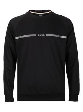 HugoBoss字母logo全棉套头卫衣