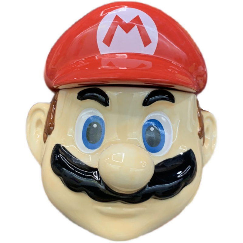 马里奥水杯超级玛丽卡通陶瓷杯Mario游戏杯子创意潮流个性马克杯