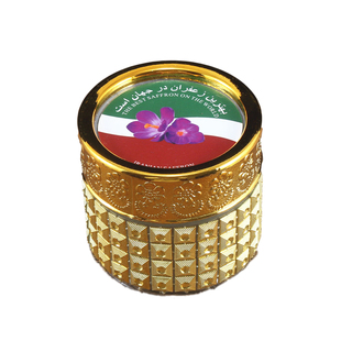 金色迪拜伊朗藏红花专用空瓶5克10g装珍珠玻璃瓶西红花小罐子礼袋