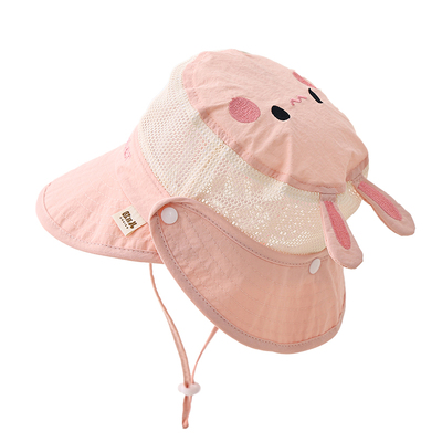 夏季薄款婴幼儿披肩防晒遮阳帽