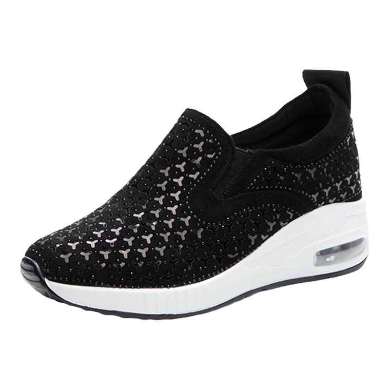 跨境外贸运动休闲鞋子女2025年春款单鞋百搭增高气垫小白鞋深口