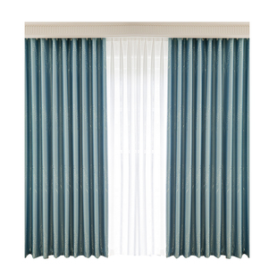 窗帘遮光2025新款卧室客厅加厚遮阳成品隔热防晒提花窗帘布挂钩式