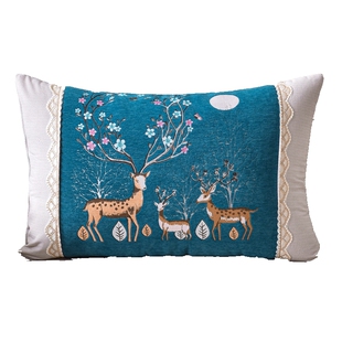 简约风大号加厚雪尼尔长方形抱枕套沙发卧室床头靠垫定做含芯6080