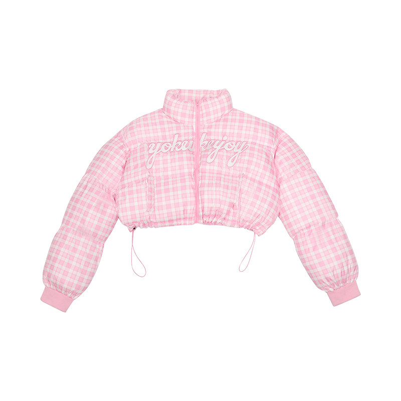 哟酷酷加厚保暖立领外套棉服女