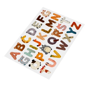 Cartoon letter pattern waterproof UV stickers