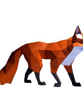 艺术风40厘米狐狸落地动物模型