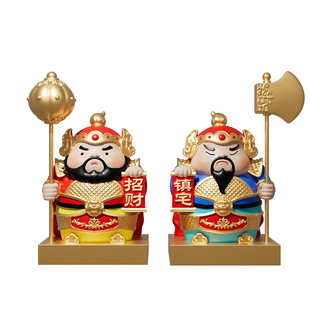 新中式国潮门神摆件客厅进门口入户玄关装饰摆件搬家乔迁新居礼物