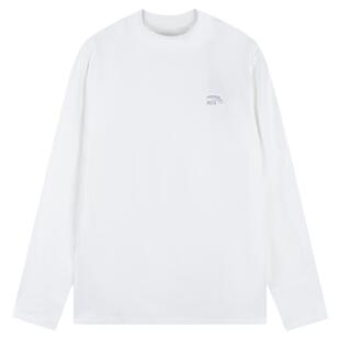 安踏儿童打底衫男女童2026新款冬装半高领打底衫保暖内衣纯白长袖