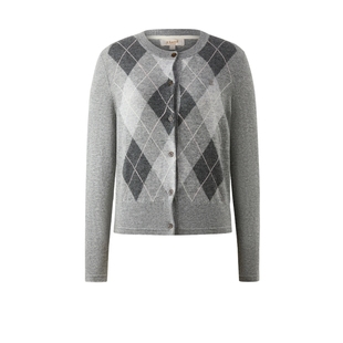【美丽诺羊毛】Eland衣恋毛针织衫女时尚菱格毛衣2025冬季新款