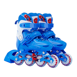 迪士尼溜冰鞋男童轮滑鞋儿童初学者男孩6到12岁专业滑冰旱冰滑轮