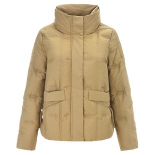 奥莱专柜品牌撤柜正品 HZ冬装新款 面包立领小个子白鸭绒羽绒服女