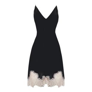 DPLAYSWEET法式黑色性感吊带裙睡衣蕾丝家居服女士睡裙睡衣套装