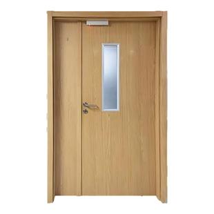 木纹转印防火门视窗带观察窗木制质带防火窗消防甲乙级木门安全门