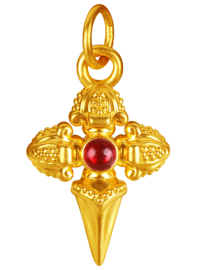 双飞翼5G烤漆六字金刚杵吊坠