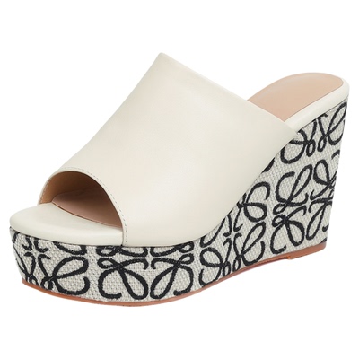 10cm坡跟一字拖女夏外穿