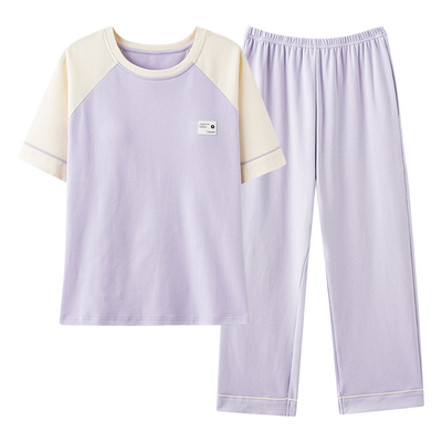 半袖长裤可外穿夏季纯棉家居服