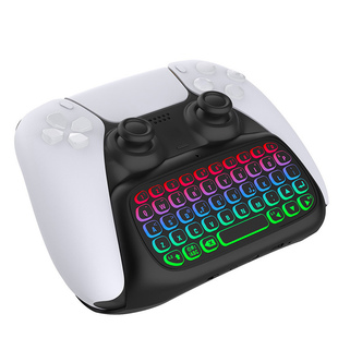 适用于索尼PS5 DualSense Edge精英手柄蓝牙键盘ps5手柄外接无线蓝牙键盘带背光带麦克风可语音聊天全键盘