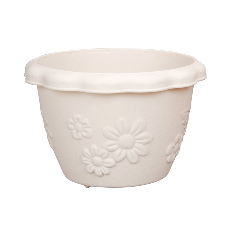 爱丽思花盆波纹圆型塑料植物专用绿萝多肉兰花创意树脂小号爱丽丝