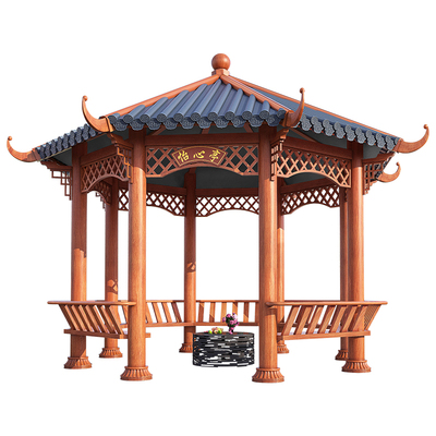 光标铝合金仿古六角凉亭