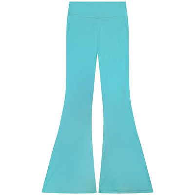 高腰纯色彩色加长喇叭裤