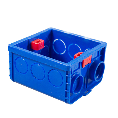 PVC暗盒拼装卡扣连接红蓝白色