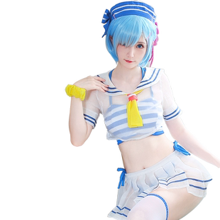【漫囧】从零开始的异世界生活 蕾姆 cos 水手服水手泳衣泳装水着