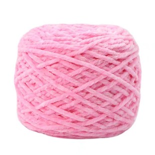 雪尼尔三股光泽绒金丝绒毛线手工diy编织围巾粗毛线团钩针勾拖鞋