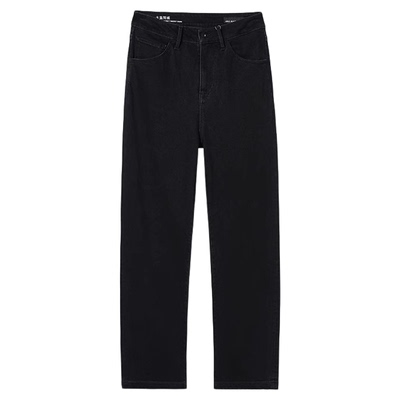 ABLEJEANS高腰直筒阔腿牛仔长裤