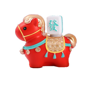 马年吉祥物公仔马上有钱摆件盲盒2026生肖马的本命年礼物新年装饰