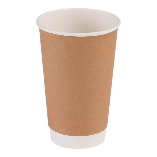 一次性咖啡纸杯奶茶热饮杯带盖商用外带打包杯子豆浆中空牛皮纸杯